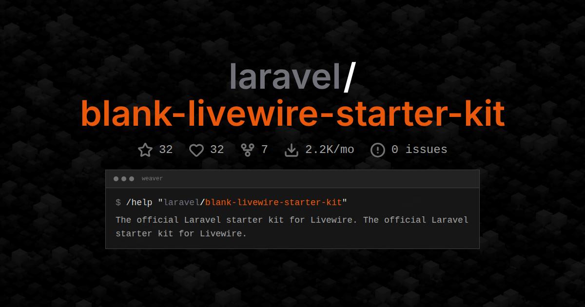 laravel/blank-livewire-starter-kit