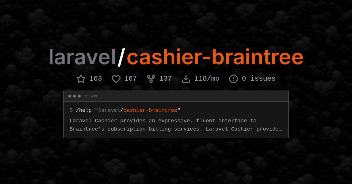 laravel/cashier-braintree