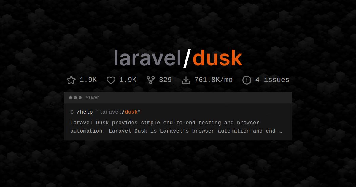 laravel/dusk