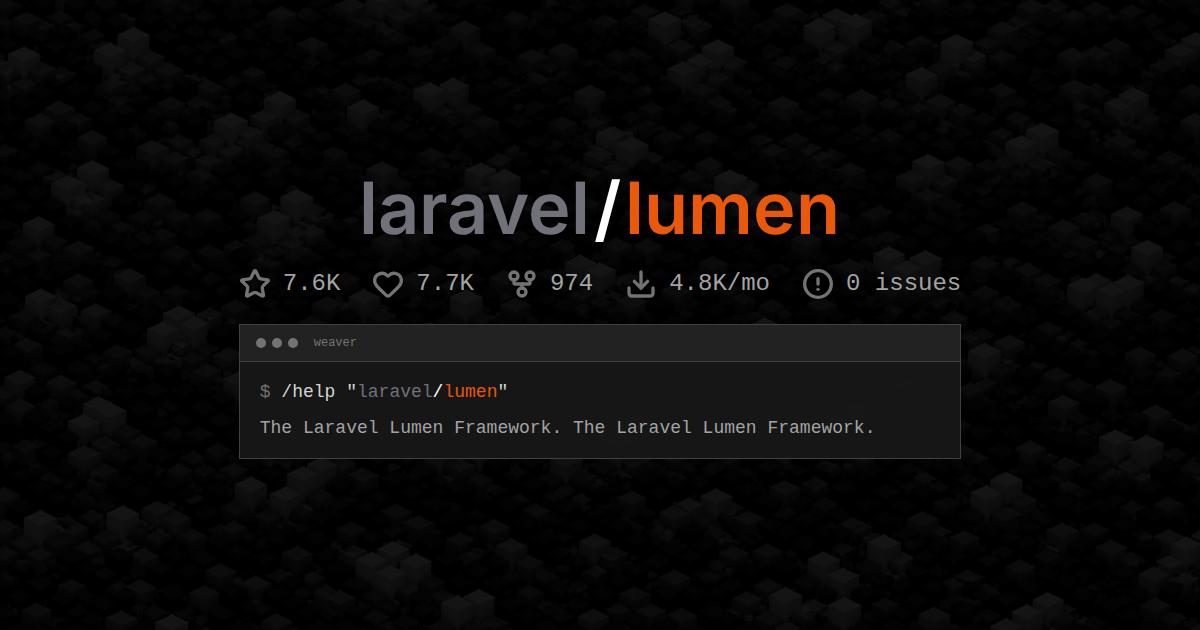 laravel/lumen