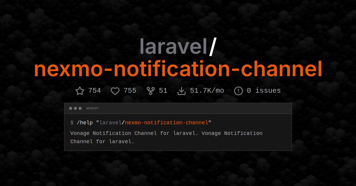 laravel/nexmo-notification-channel