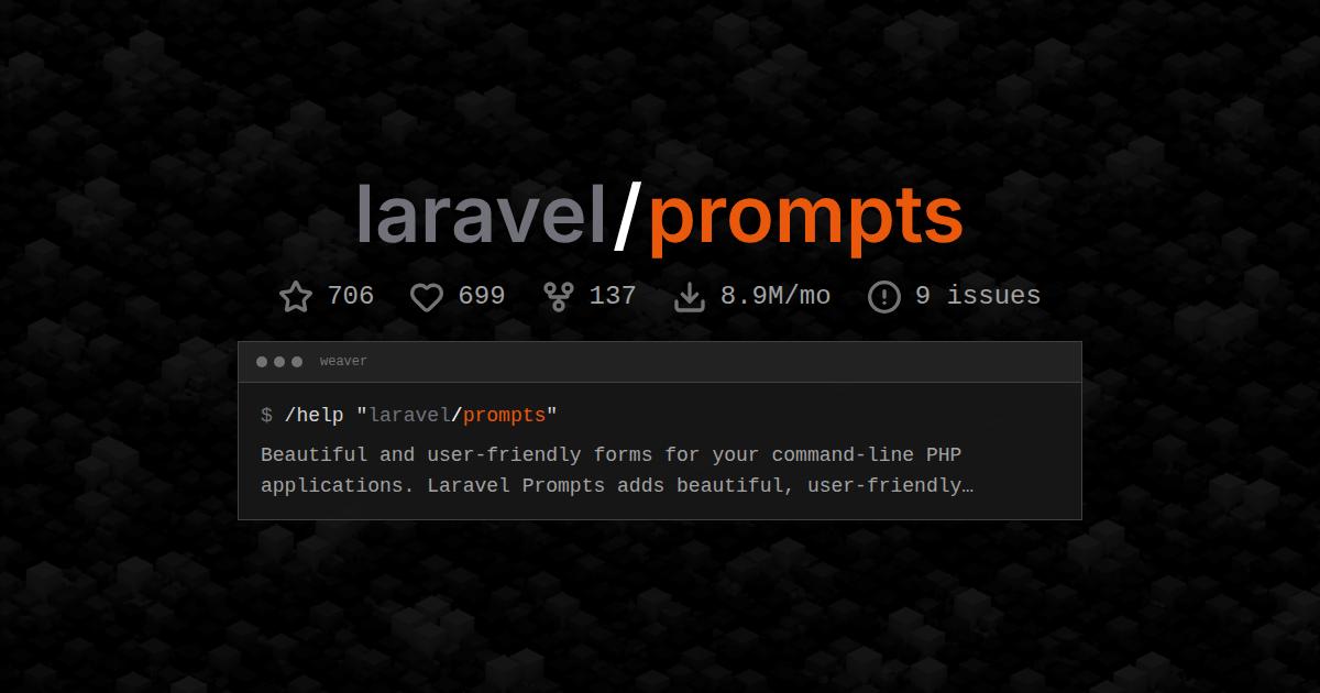 laravel/prompts