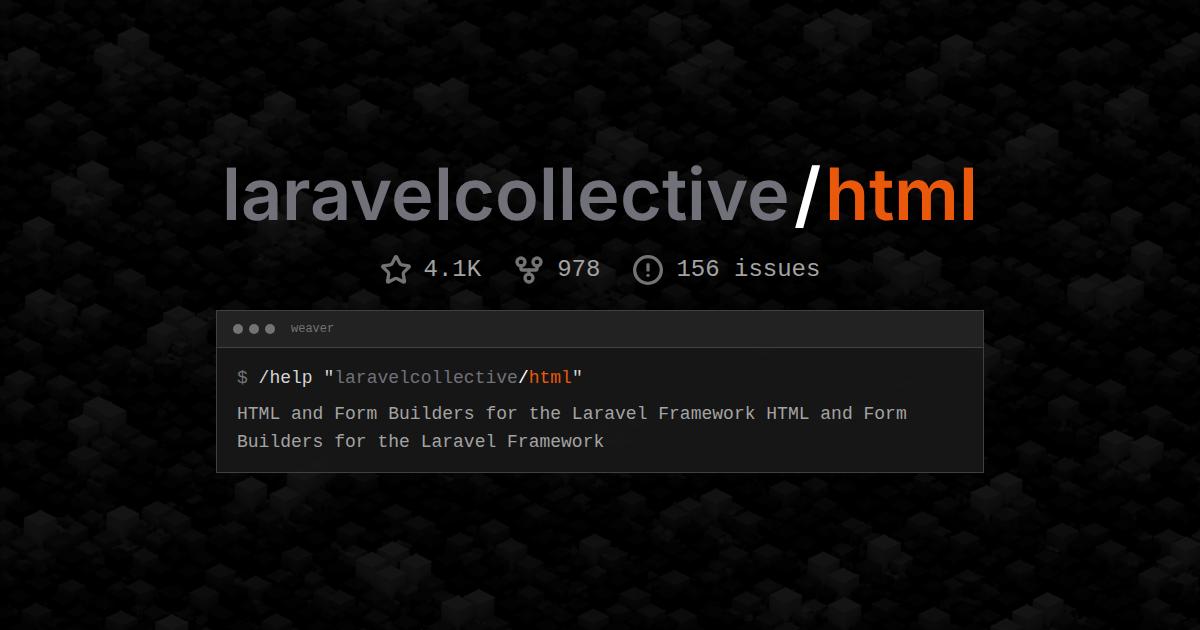 laravelcollective/html
