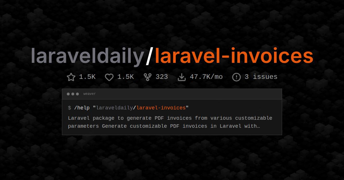 laraveldaily/laravel-invoices