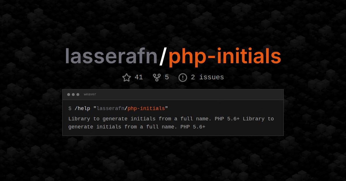 lasserafn/php-initials