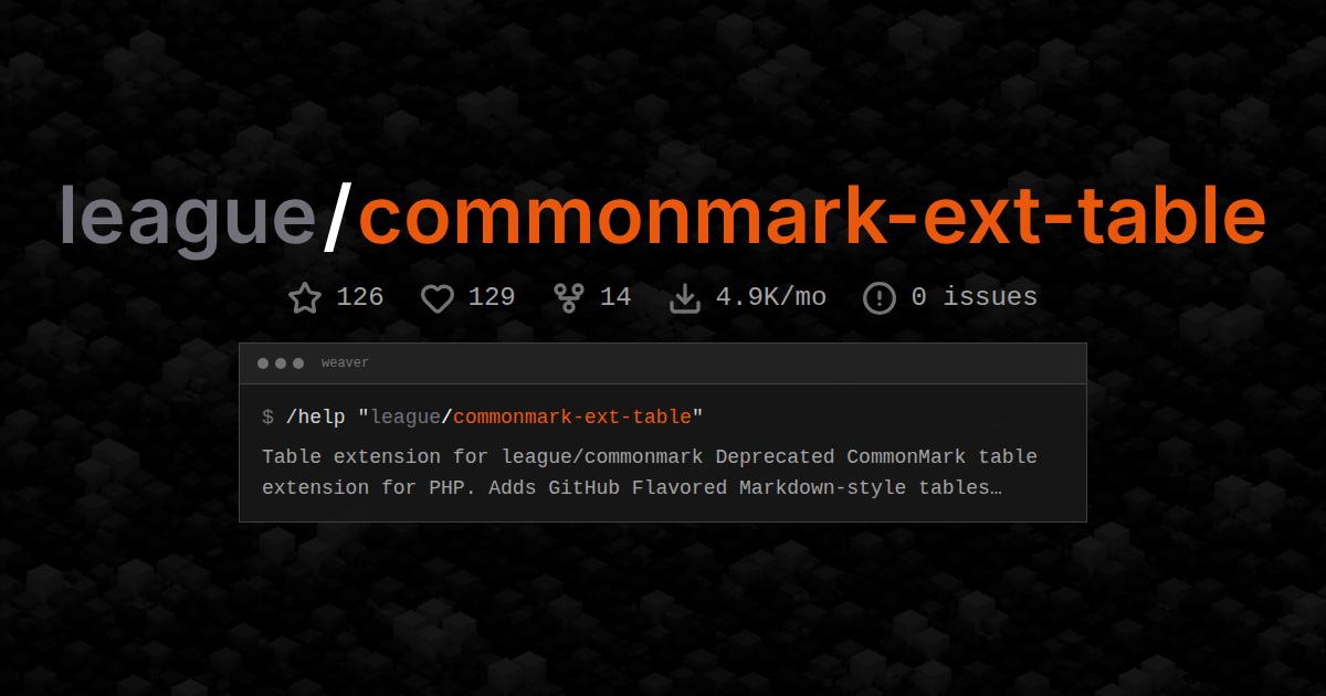league/commonmark-ext-table