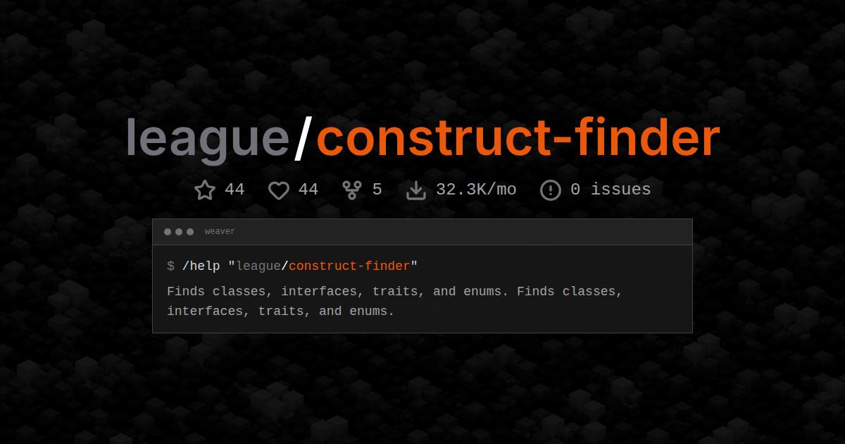 league/construct-finder