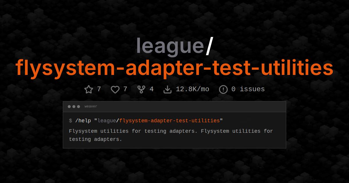 league/flysystem-adapter-test-utilities