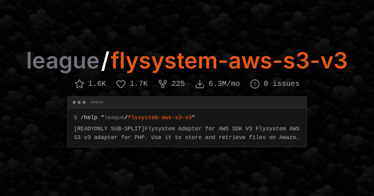 league/flysystem-aws-s3-v3