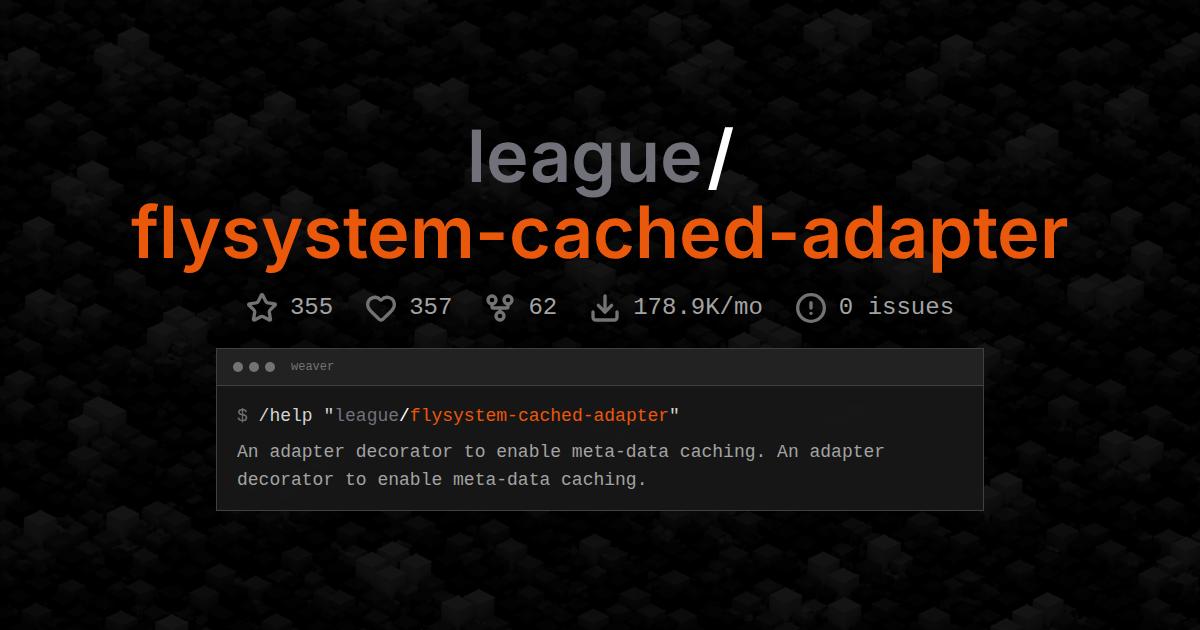 league/flysystem-cached-adapter