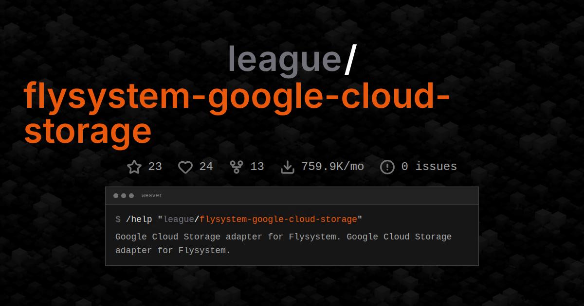 league/flysystem-google-cloud-storage