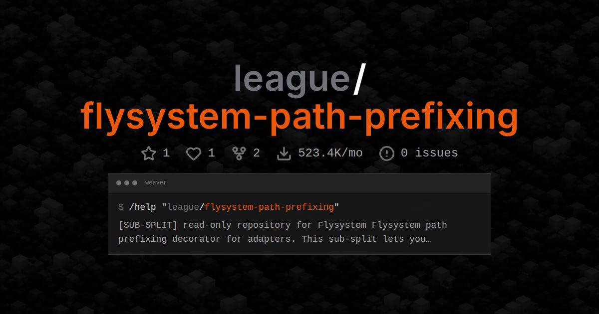 league/flysystem-path-prefixing