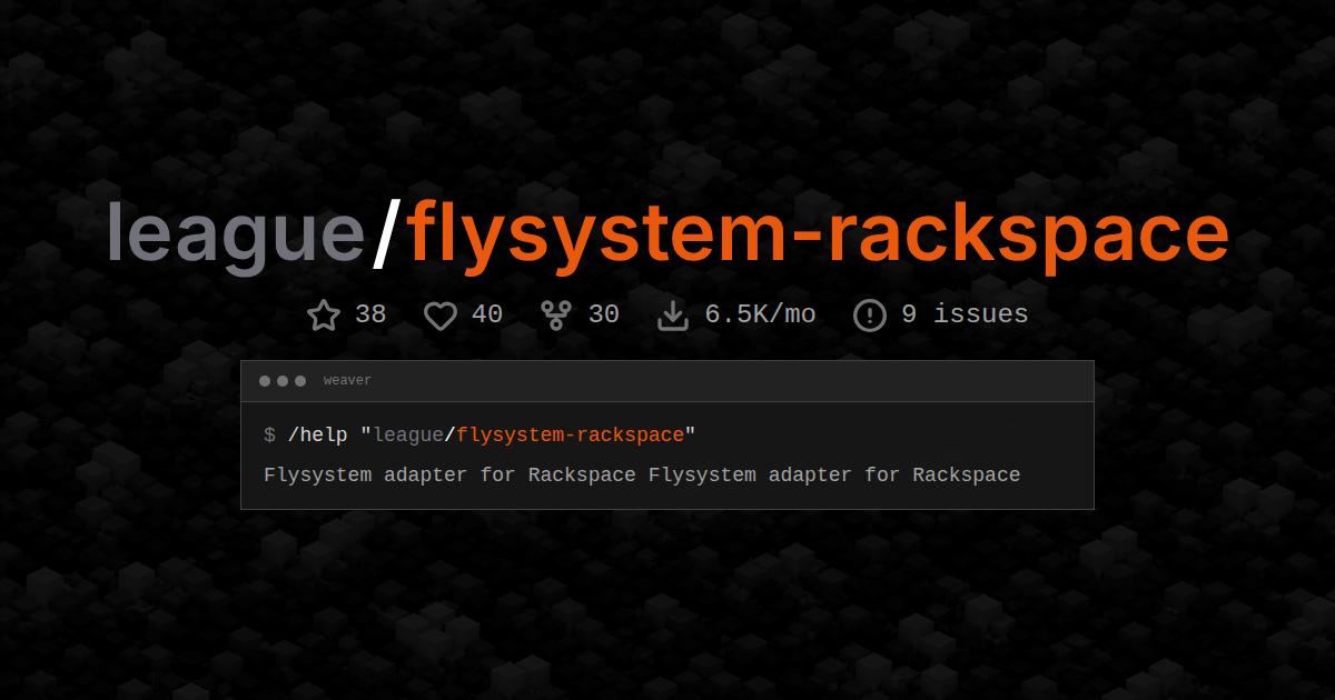 league/flysystem-rackspace