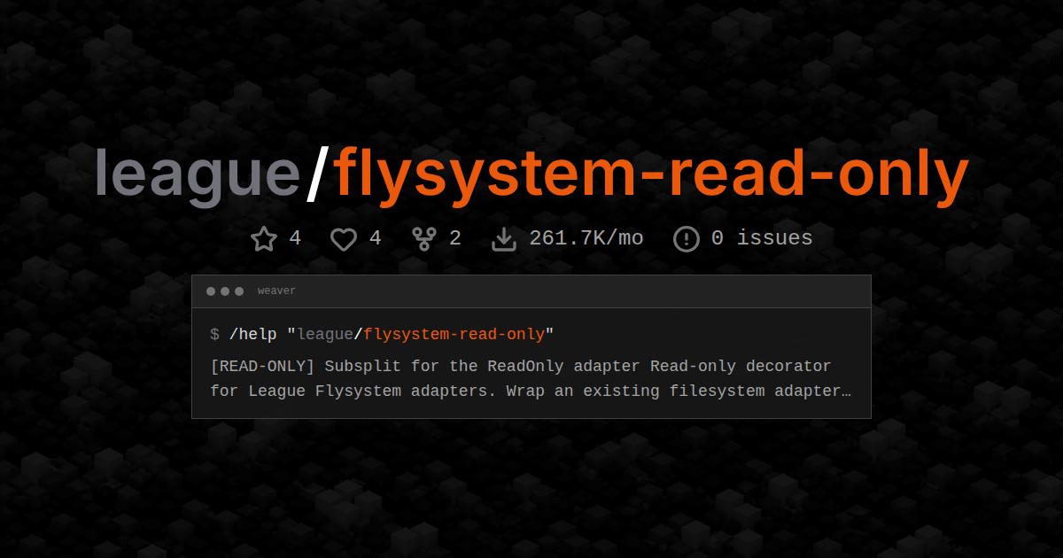 league/flysystem-read-only