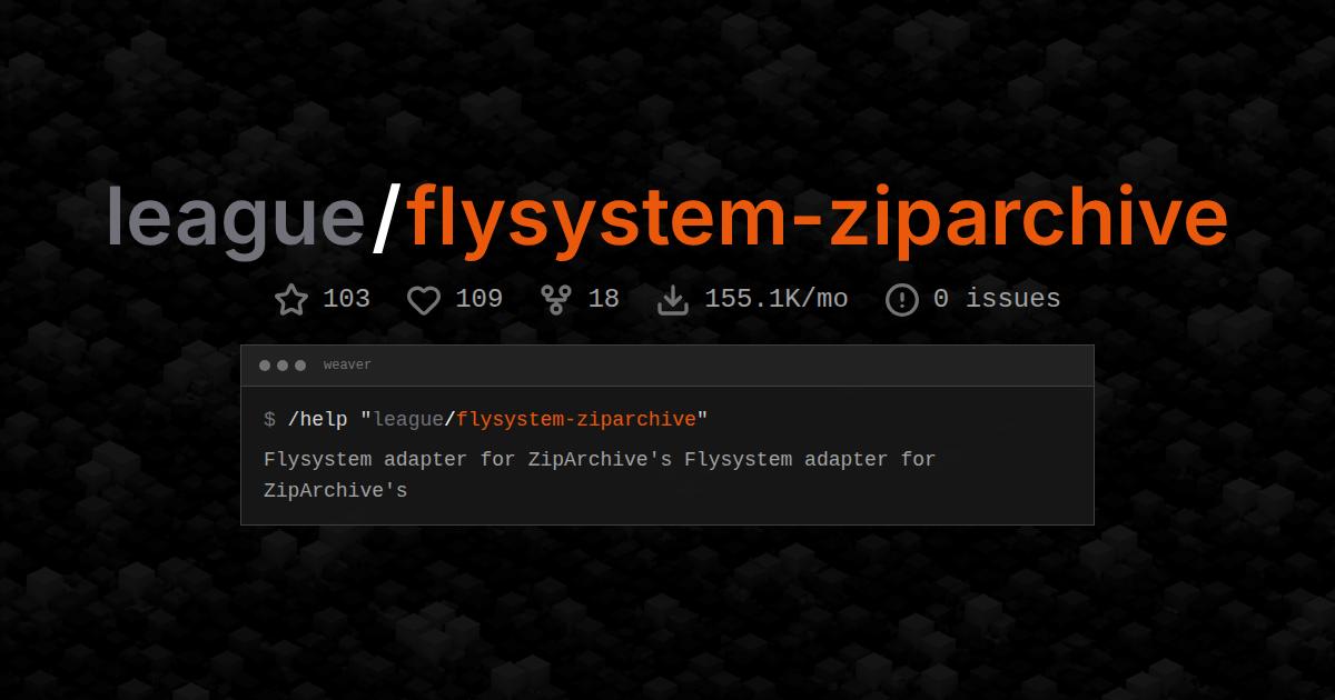 league/flysystem-ziparchive