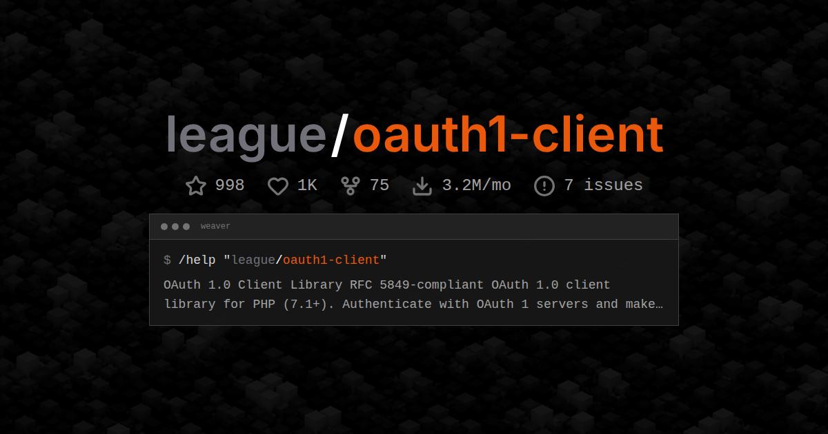 league/oauth1-client