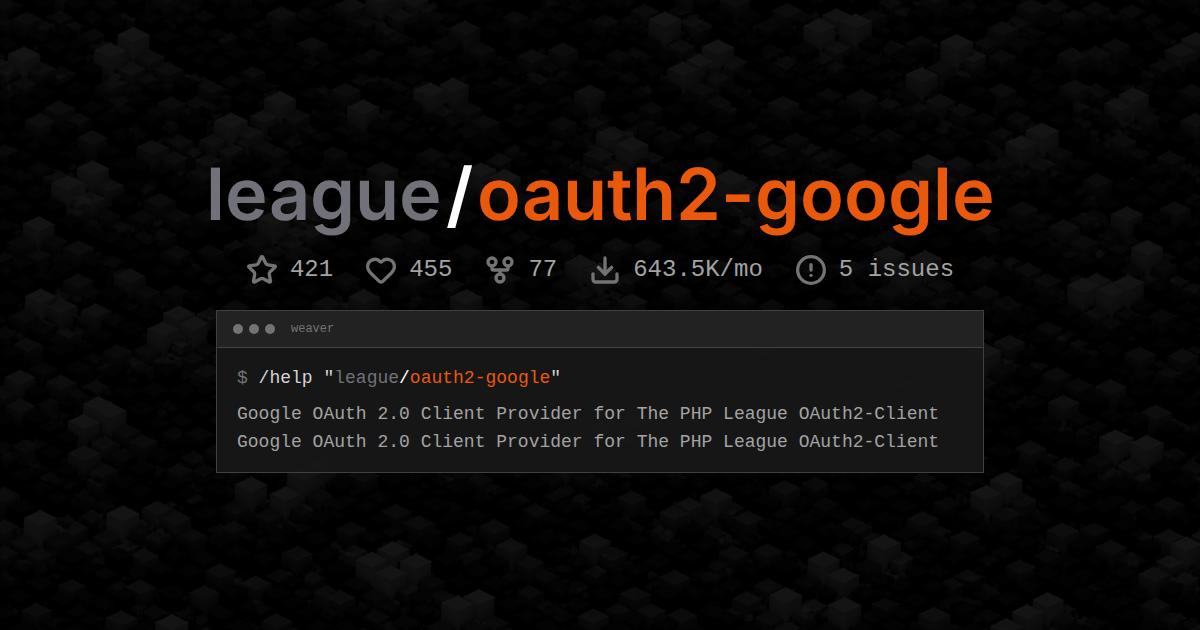 league/oauth2-google