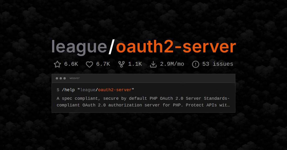 league/oauth2-server
