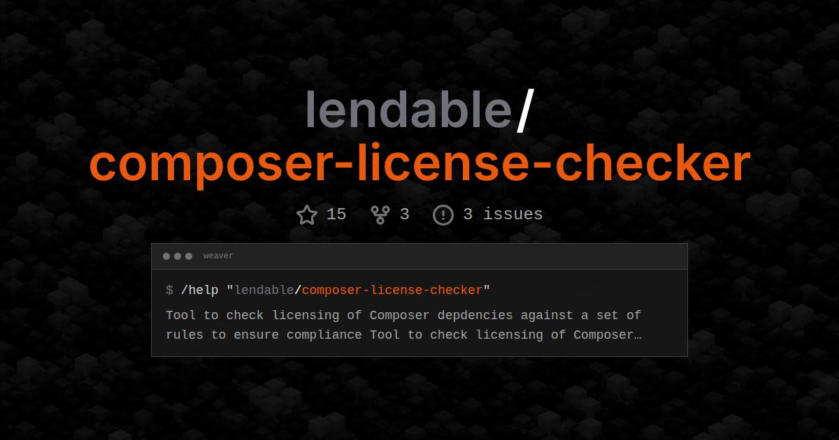 lendable/composer-license-checker