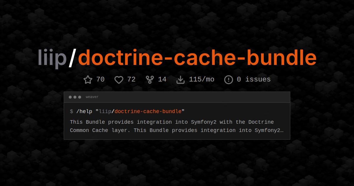 liip/doctrine-cache-bundle