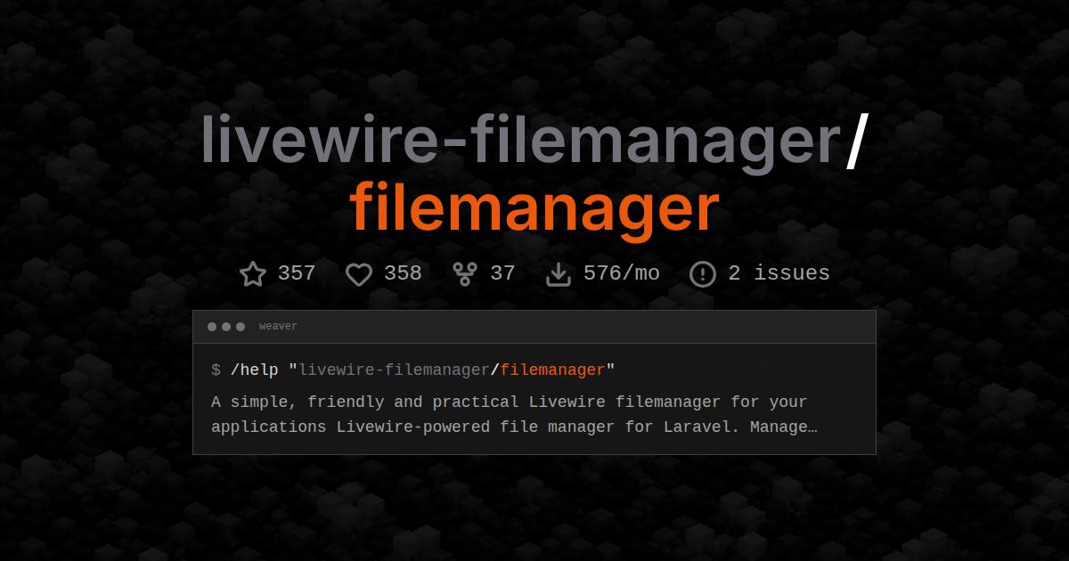 livewire-filemanager/filemanager
