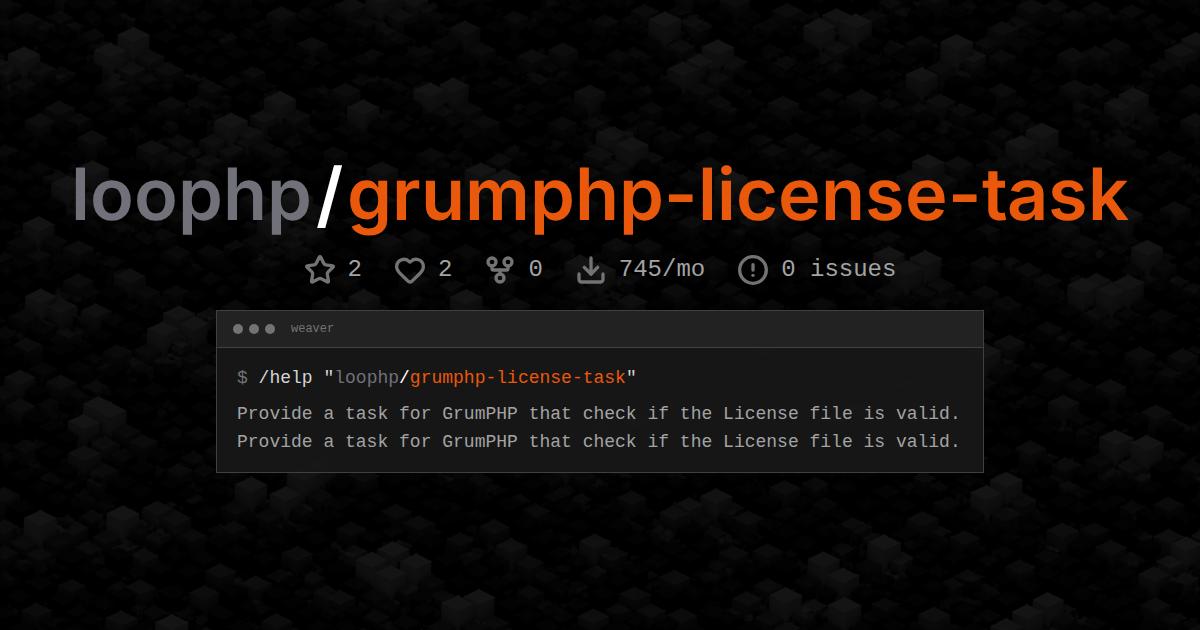 loophp/grumphp-license-task