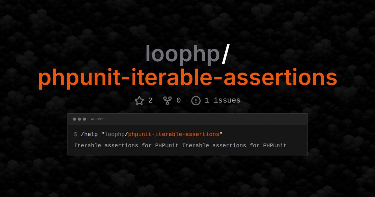 loophp/phpunit-iterable-assertions