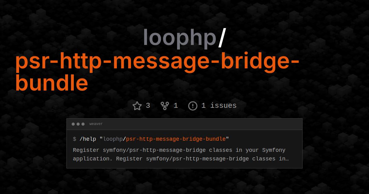 loophp/psr-http-message-bridge-bundle