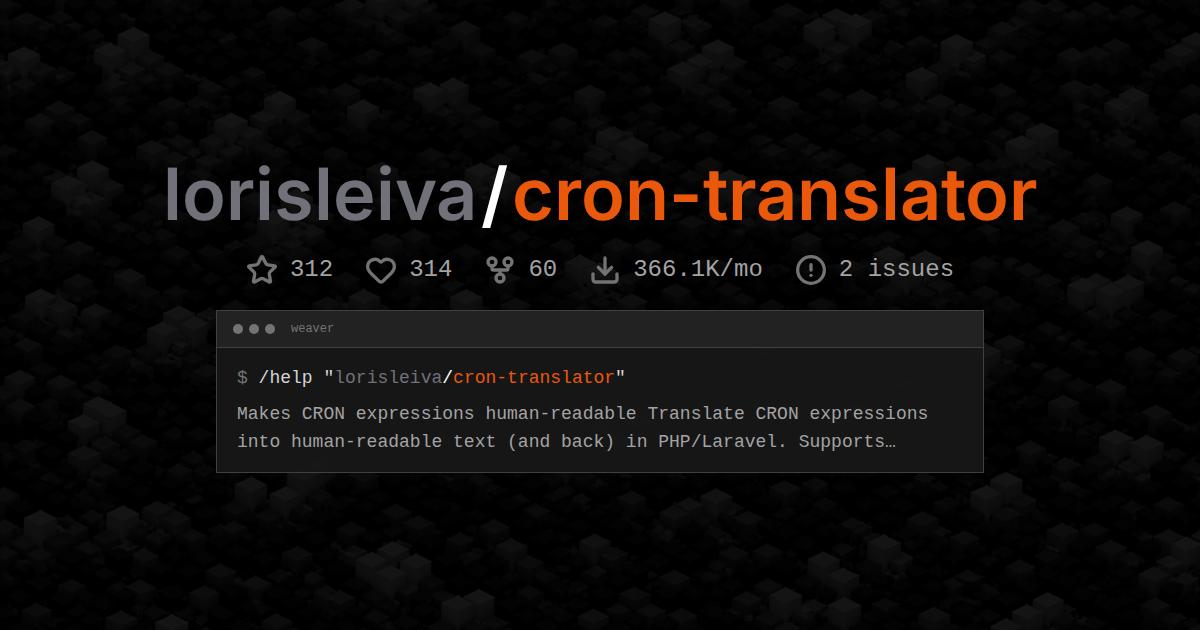 lorisleiva/cron-translator