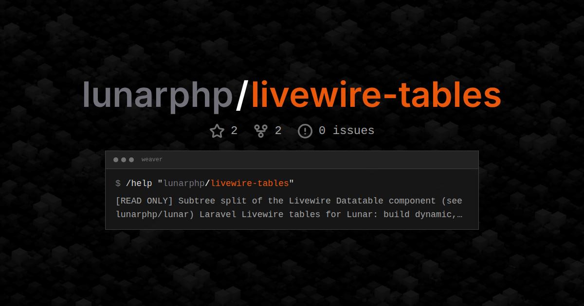 lunarphp/livewire-tables