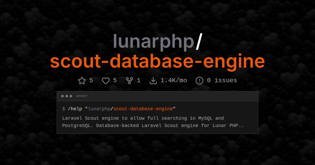 lunarphp/scout-database-engine