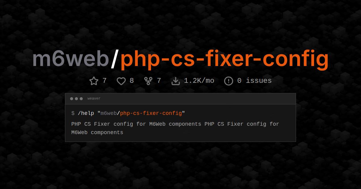 m6web/php-cs-fixer-config