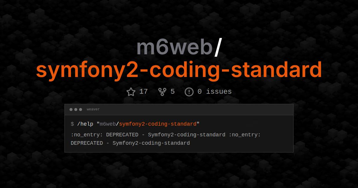 m6web/symfony2-coding-standard