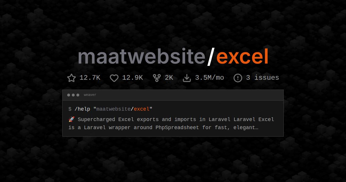 maatwebsite/excel