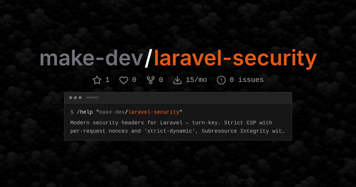 make-dev/laravel-security