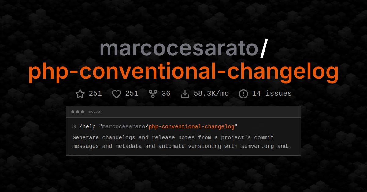 marcocesarato/php-conventional-changelog