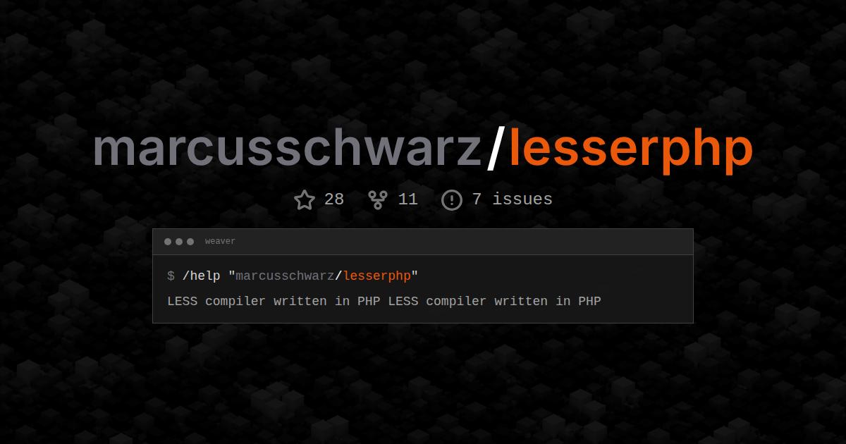 marcusschwarz/lesserphp