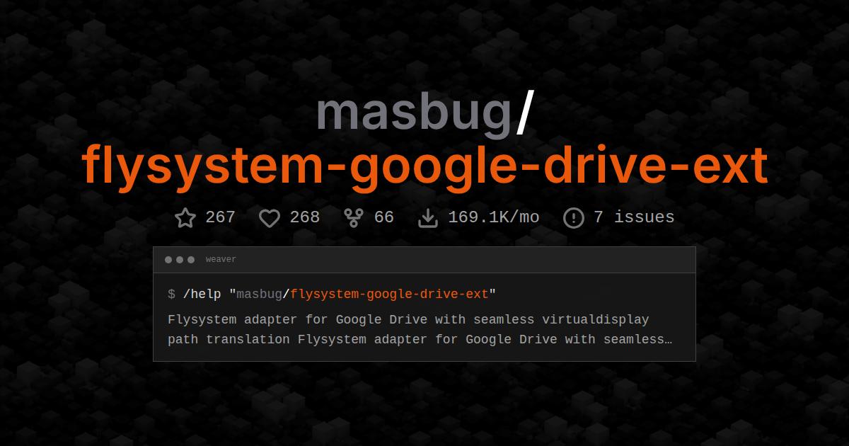 masbug/flysystem-google-drive-ext
