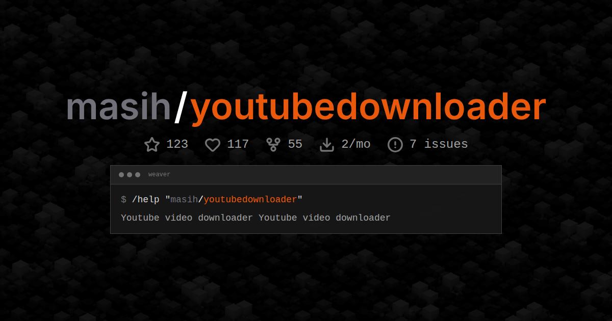 masih/youtubedownloader