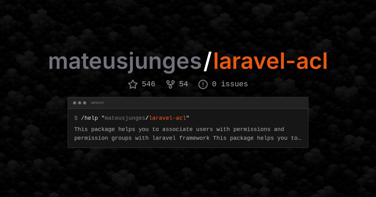mateusjunges/laravel-acl