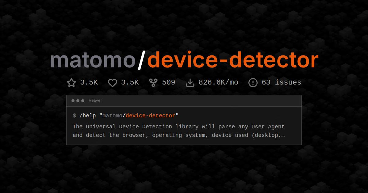 matomo/device-detector