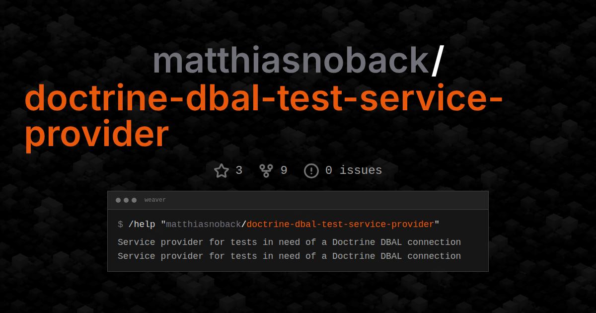 matthiasnoback/doctrine-dbal-test-service-provider