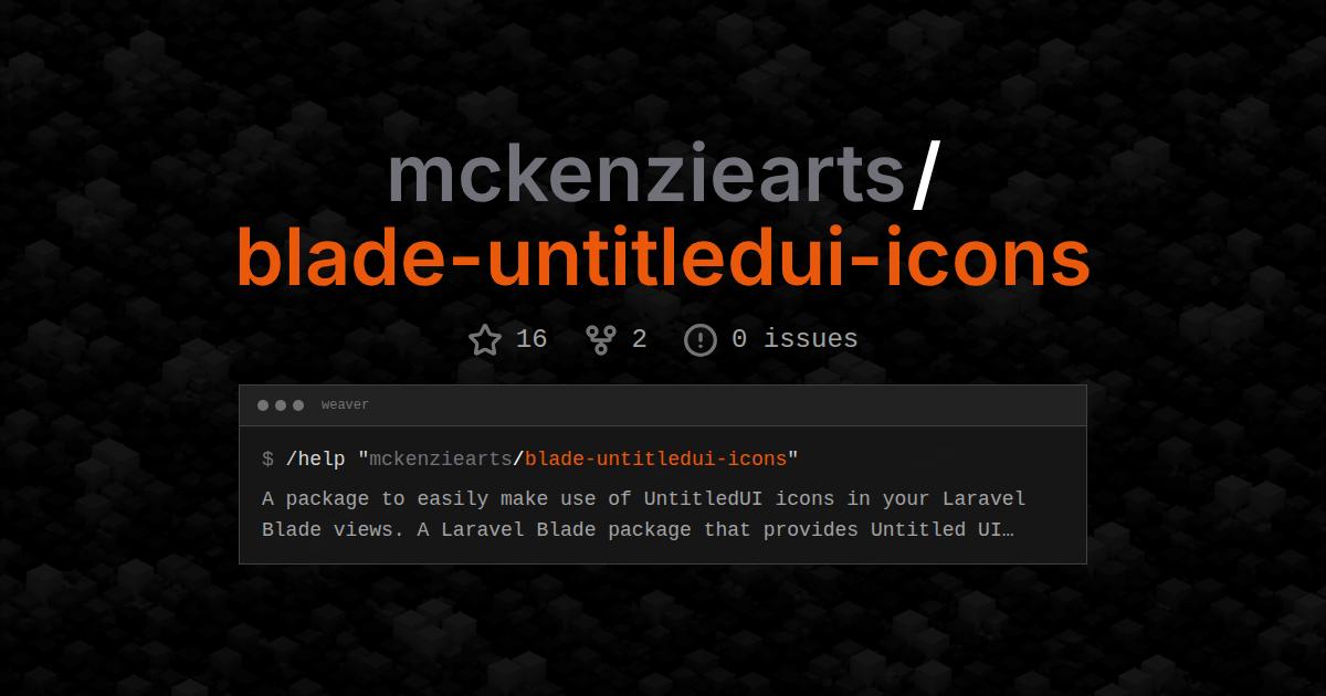 mckenziearts/blade-untitledui-icons