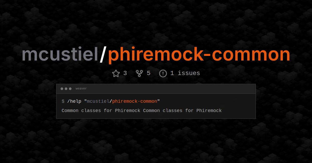 mcustiel/phiremock-common