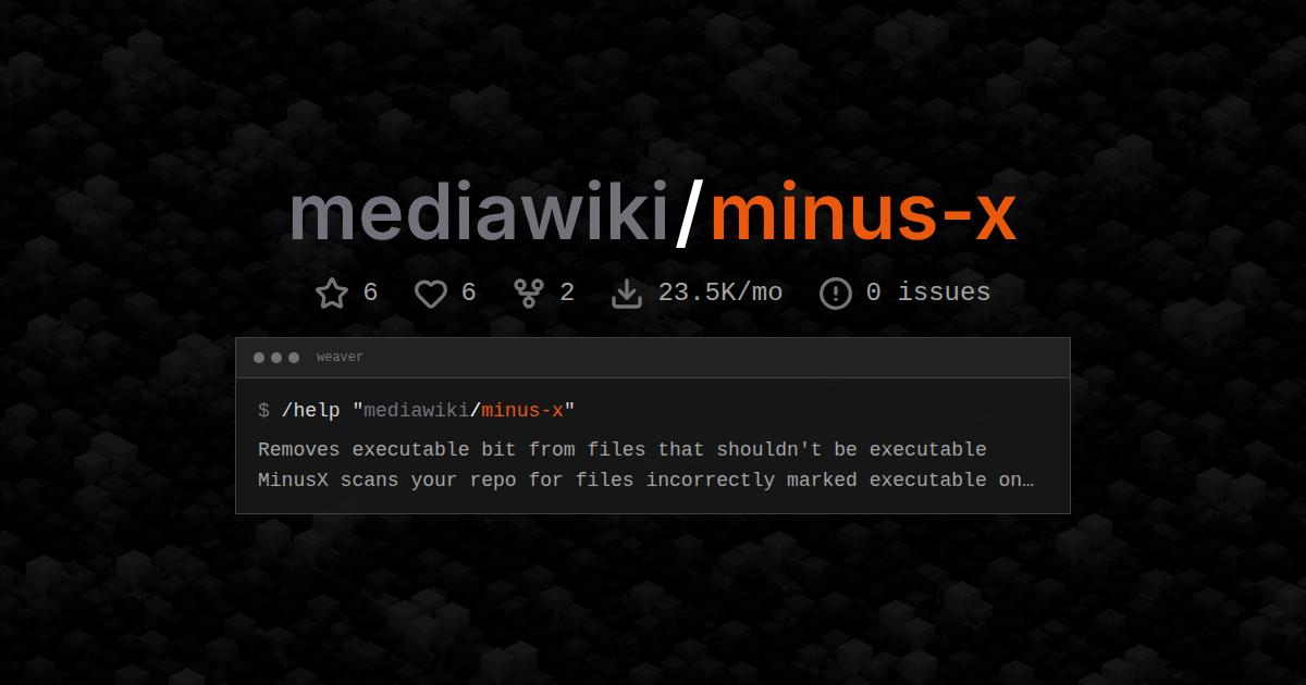 mediawiki/minus-x