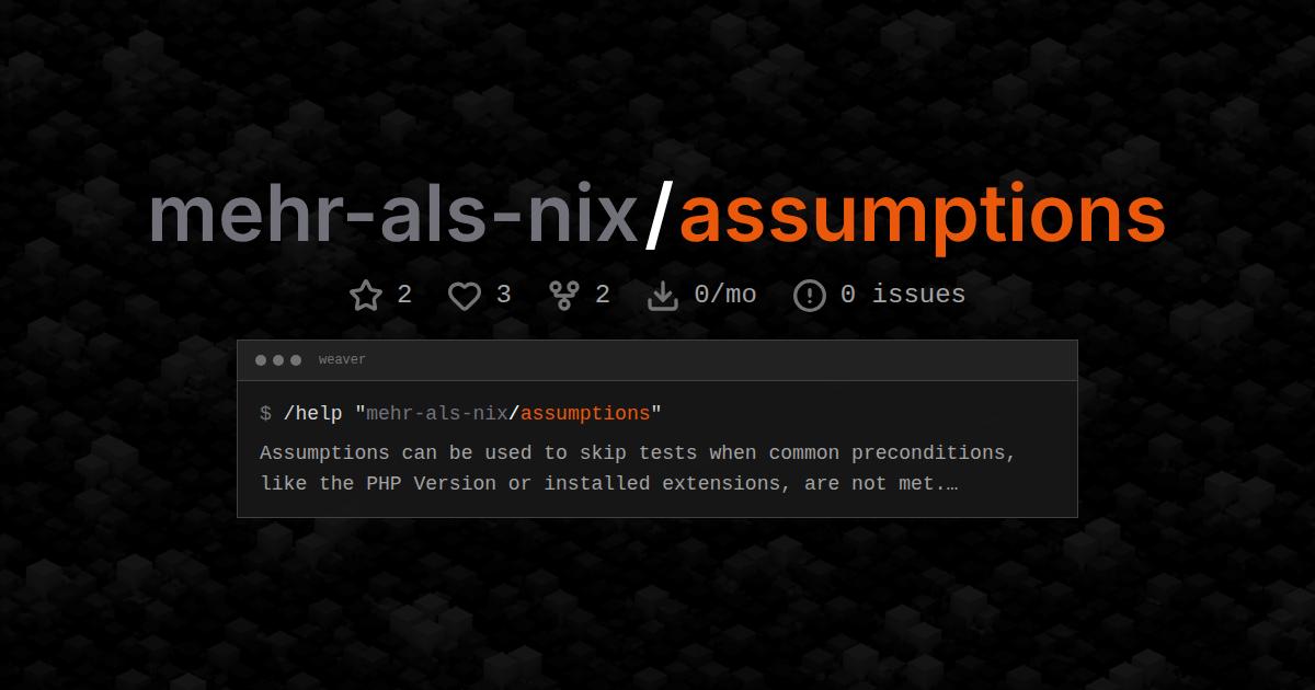 mehr-als-nix/assumptions