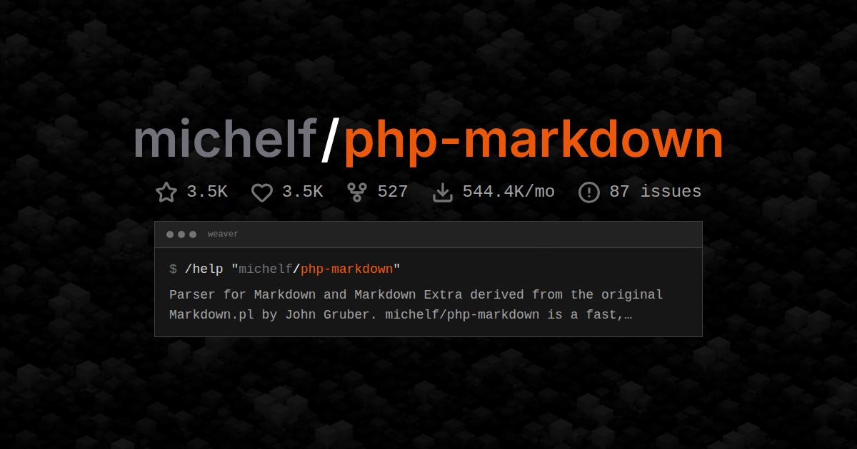 michelf/php-markdown