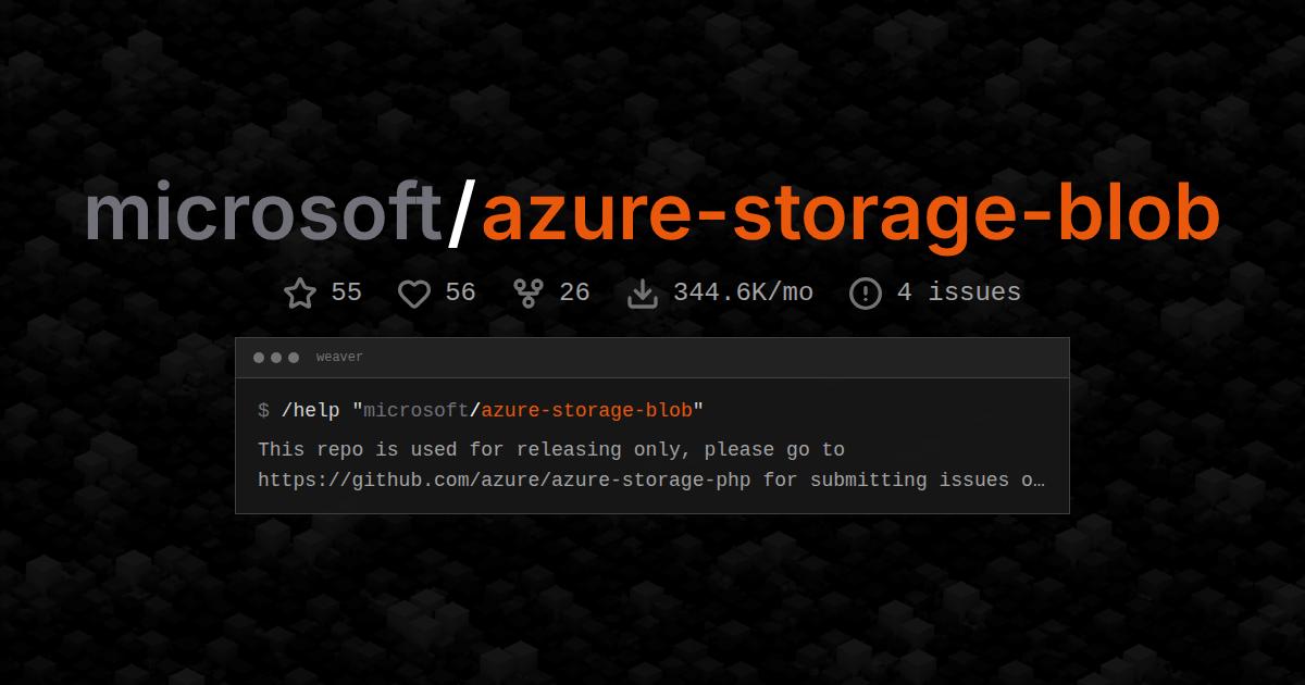 microsoft/azure-storage-blob