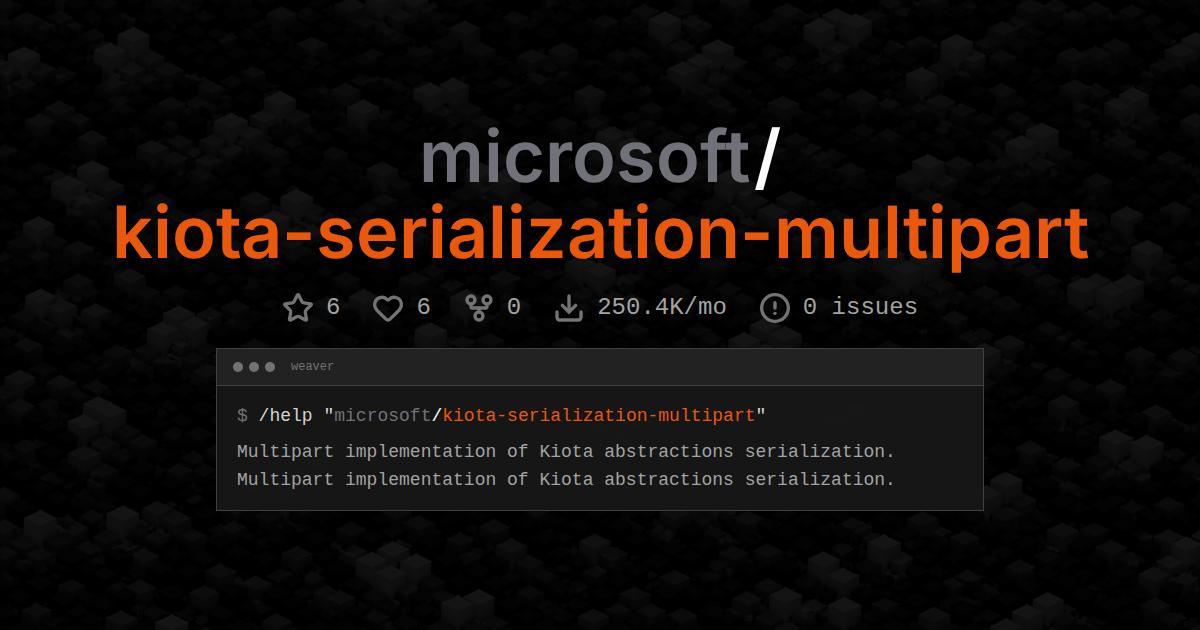 microsoft/kiota-serialization-multipart
