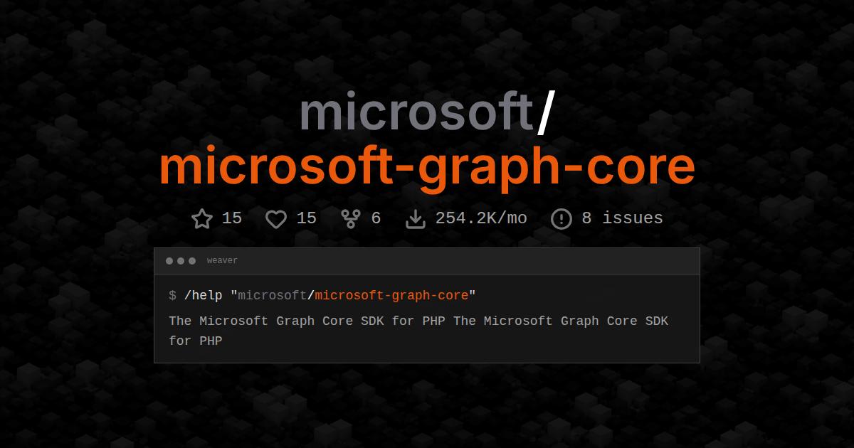 microsoft/microsoft-graph-core